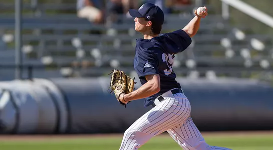 Ethan Michaelis rears back to throw a pitch