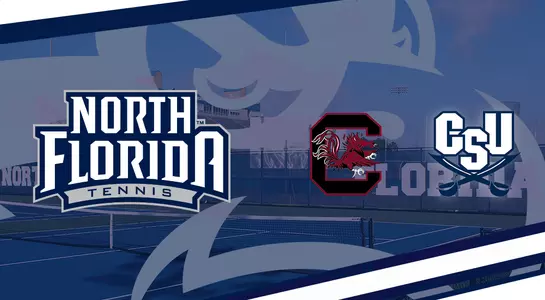 Women's tennis travels to South Carolina to play two matches.