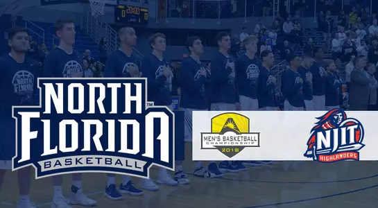Basketball preview graphic for ASUN Tournament quarterfinal game against NJIT