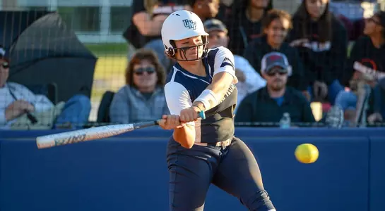 Navia Penrod swings the bat against Notre Dame.