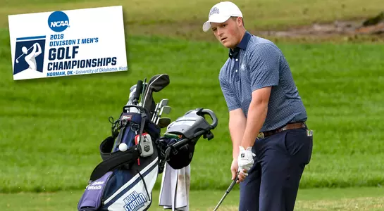 Dillon Woods chips from the fringe at NCAA Norman Regional