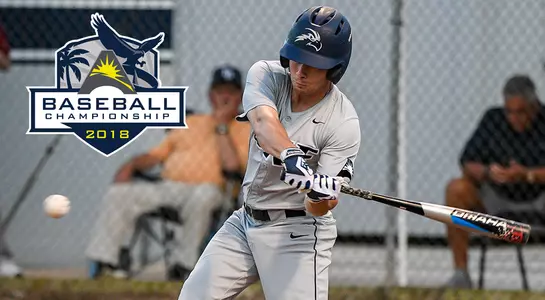 Chris Berry swings at a pitch in the ASUN Baseball Tournament