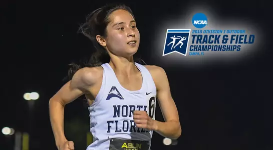 Eden Meyer crosses finish line in 10,000 meter race