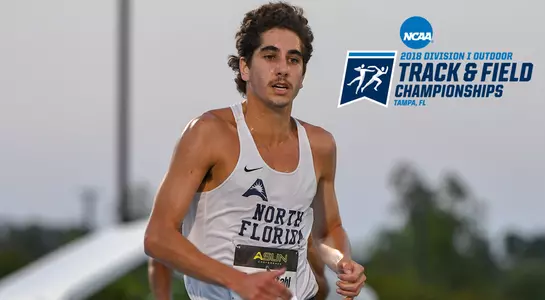 Tyler Stahl races to the finish line of the 1500 meter