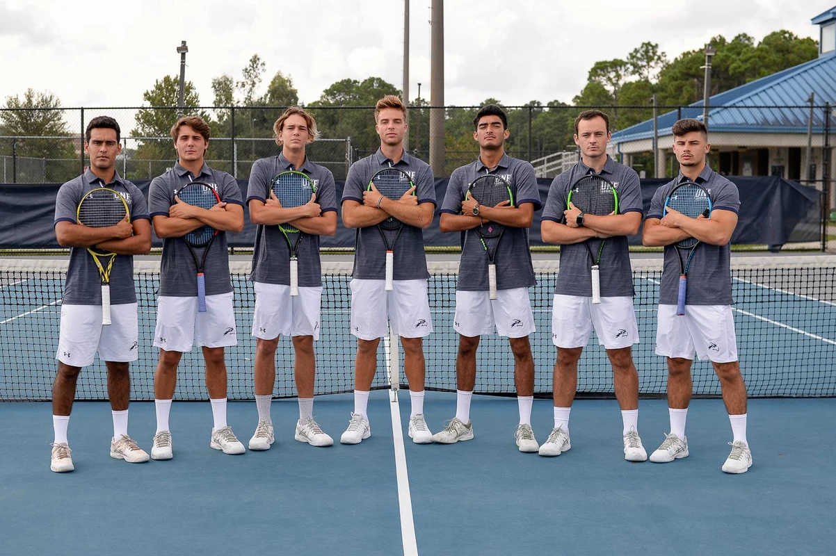UNF men's tennis team photo of 2019-20 season