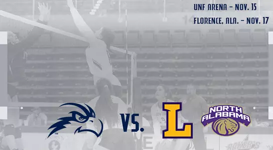 VB preview vs. UNA and Lipscomb with logos overlaying
