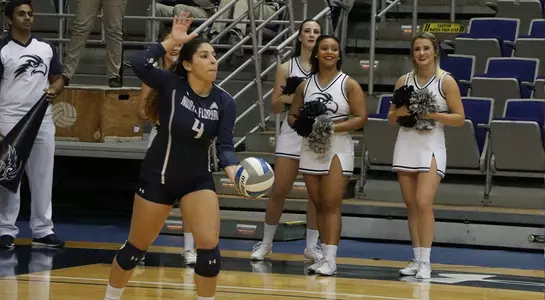 Rocio Moro gets ready to serve.
