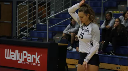 Allessia Venturelli gets ready to serve.