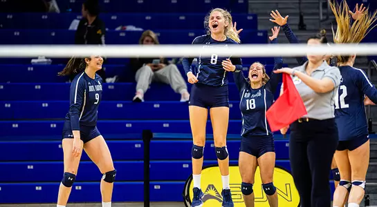 Grace Peterson celebrates.