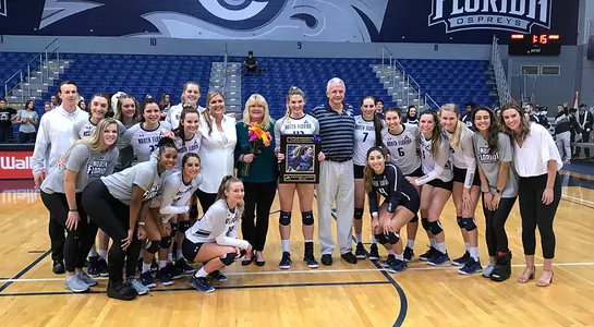 Senior Night picture with the volleyball team