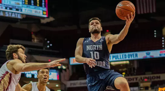 Ivan Gandia-Rosa takes a layup shot