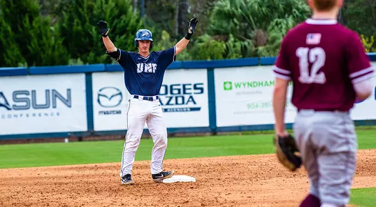Tanner Clark celebrates after hit