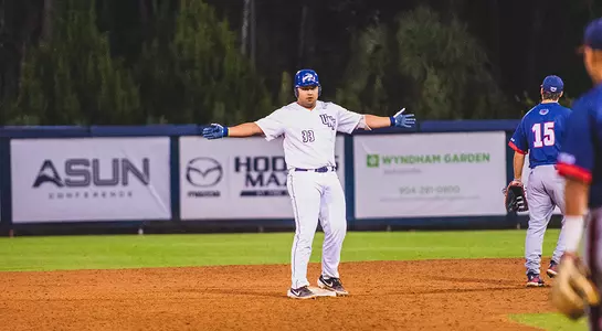 David Maberry stands at second base.