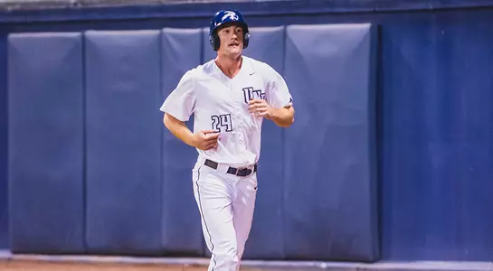 Tanner Murphy runs over to the dugout.