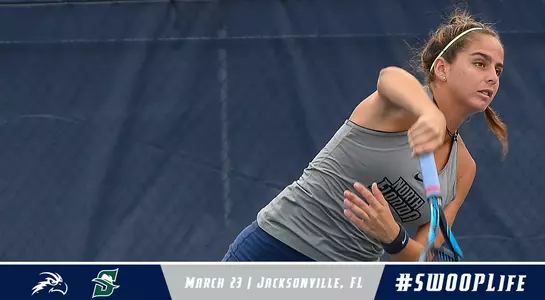Rafaela Gomez previews UNF vs. Stetson on March 23 in Jacksonville for women's tennis.