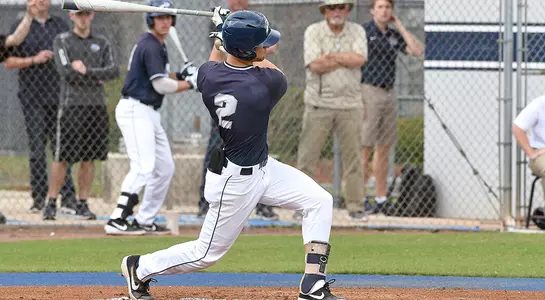 Wes Weeks follows through on a pitch during a baseball game.