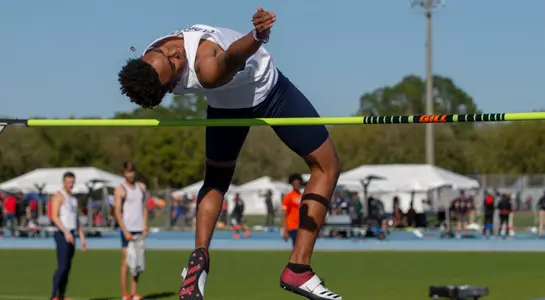 Jaasiel Torres clears the bar in the high jump
