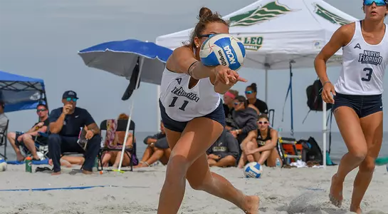 Madilyn McCarty advances ball at UNF Invitational