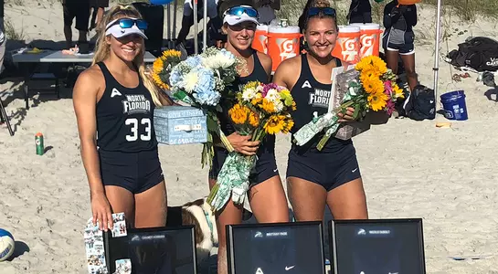 Picture of Chaney Howard, Nicole DeBolt and Brittany Pase on Senior Day.