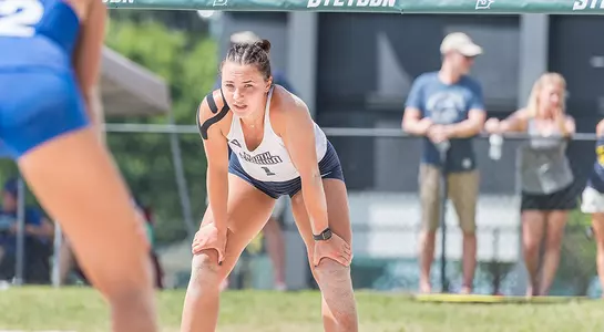 Dana Roskic looks on before a serve.