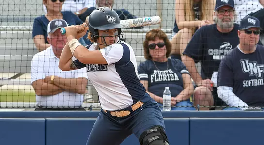 Navia Penrod gets ready to bat at the UNF Softball Complex.
