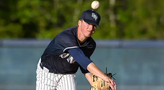 baseball player Logan Clayton pitching after release