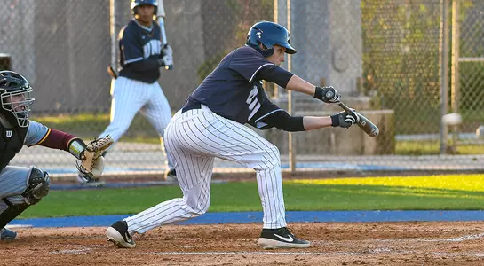 baseball player Alex Reynolds bunting