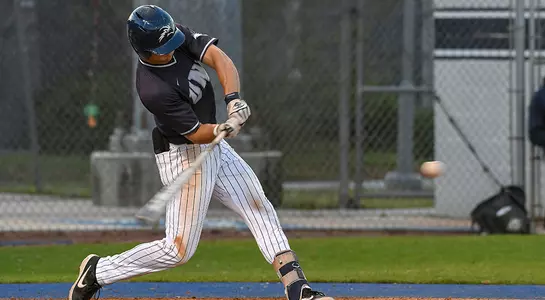 baseball player Wes Weeks mid swing