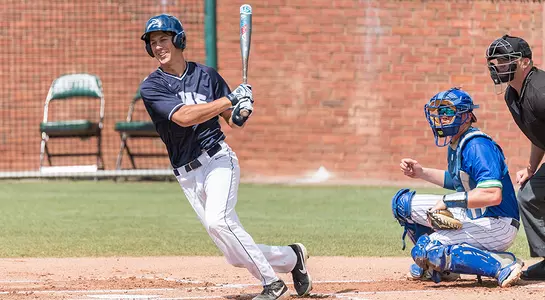 Outfielder Blake Marabell follows through on a swing.