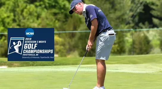 Andrew Alligood makes a putt on the green at the NCAA Championship