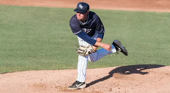 Osprey pitcher Brandon Reitz follows through on a pitch.