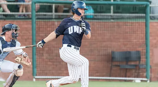 Photo of Tanner Clark post swing.