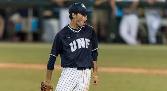 Eddie Miller after a pitch.