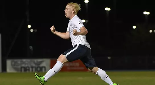 Colin Scott celebrates after scoring a goal against Jacksonville