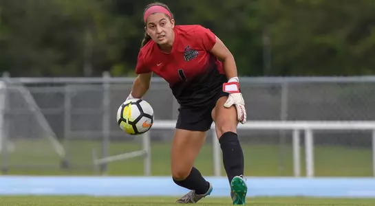 Rhiannon Connelly rolls the ball out for North Florida