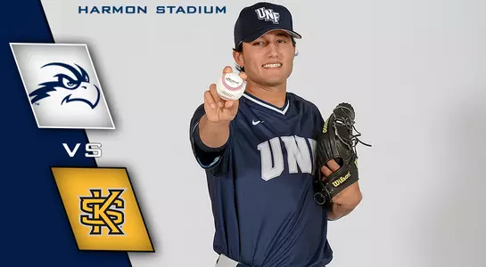Graphic of Brad Deppermann next to logos holding a baseball up.