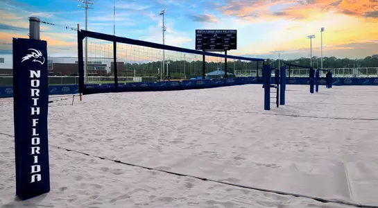 Rendering of the beach volleyball complex that plans to be built on the campus of UNF.