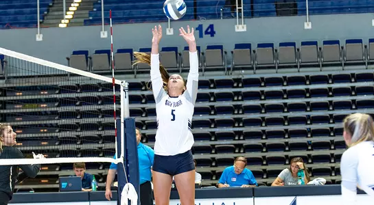 Julianna sets the ball up for a kill