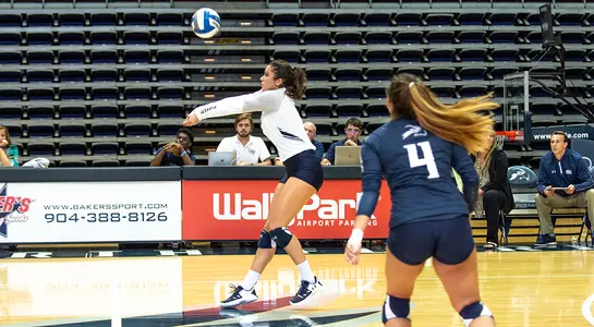 Julianna sets a ball