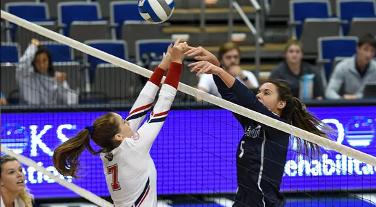 Julianna defends the net