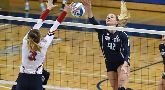 Taryn going up against the defender