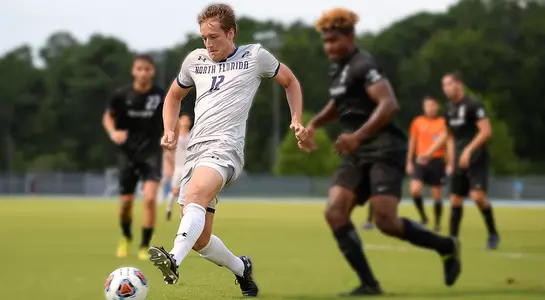 Blake Sams defends the ball against USC Upstate.