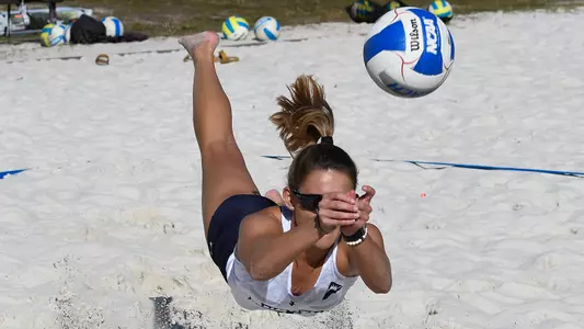 Chantel McMillan goes for a dig.