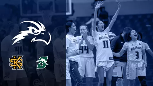 North florida hosts Stetson and Kennesaw State - their logos are featured on the preview graphic.