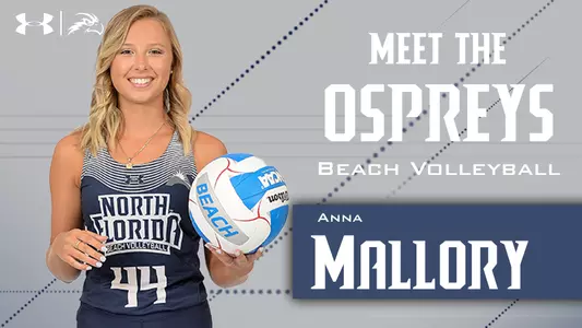 Anna Mallory meet the team monday graphic with a picture of her next to text over a gray background