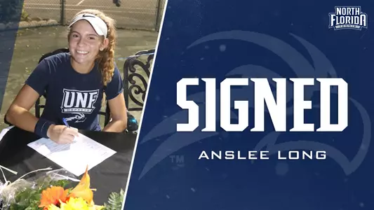 Picture of commit Anslee Long signing on the left with text Signed and Anslee Long on the right side of the graphic.