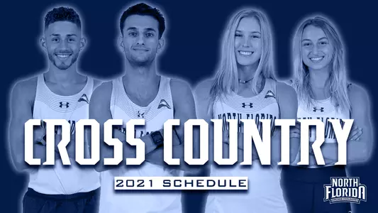 Cross Country 2021 Schedule with pictures of Vazquez, Jubran, Gumpel and Van Dijk