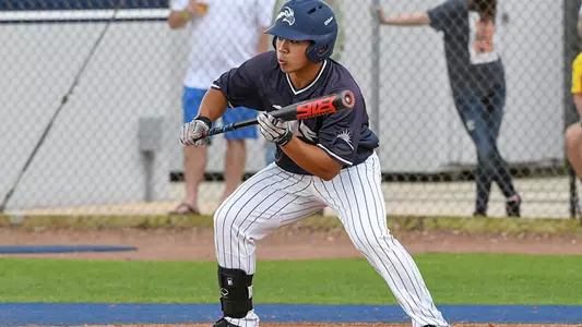 Raff Libunao putting a bunt down