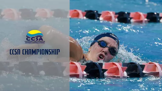 Swimming CCSA Preview featuring the logo and Jacqueline Barklund.