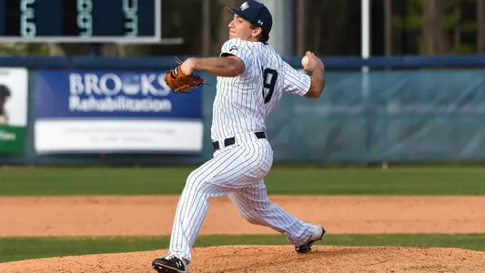 Dominick Madonna cocks back for the pitch